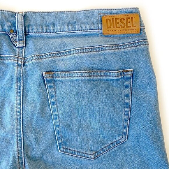 DIESEL Womens D-Ebbey Bootcut Low Waist Jeans Size W30 L30 Stretch Light Blue - Picture 8 of 14